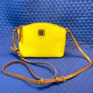 Dooney and Bourke Suki Cross Body Bag. Yellow. Adjustable. Strap. Never Used.